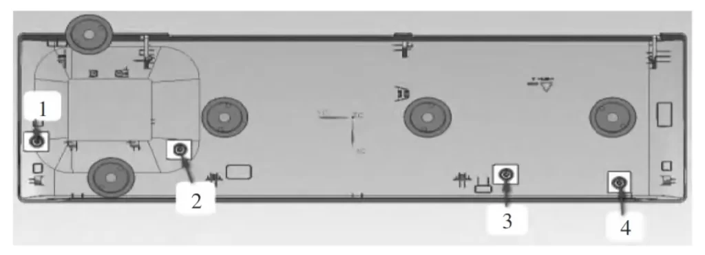 Fig. 1 Sensor arrangement of air conditioner face shell mold